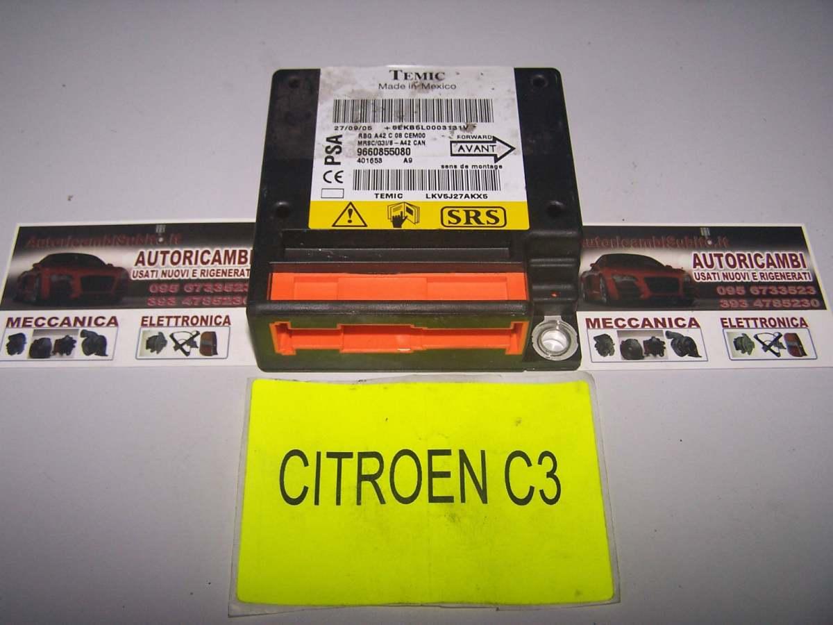 Citroen c3 9660855080 / 401653a9 centralina airbag psa