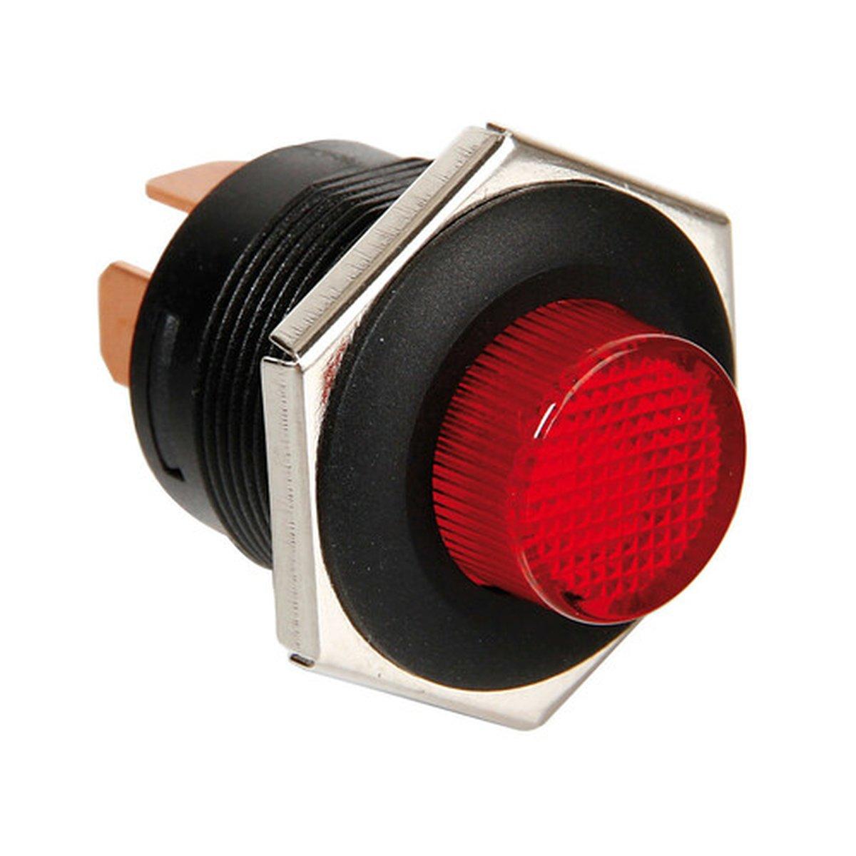 IInterruttore a pulsante con spia a Led - 12/24V - Rosso