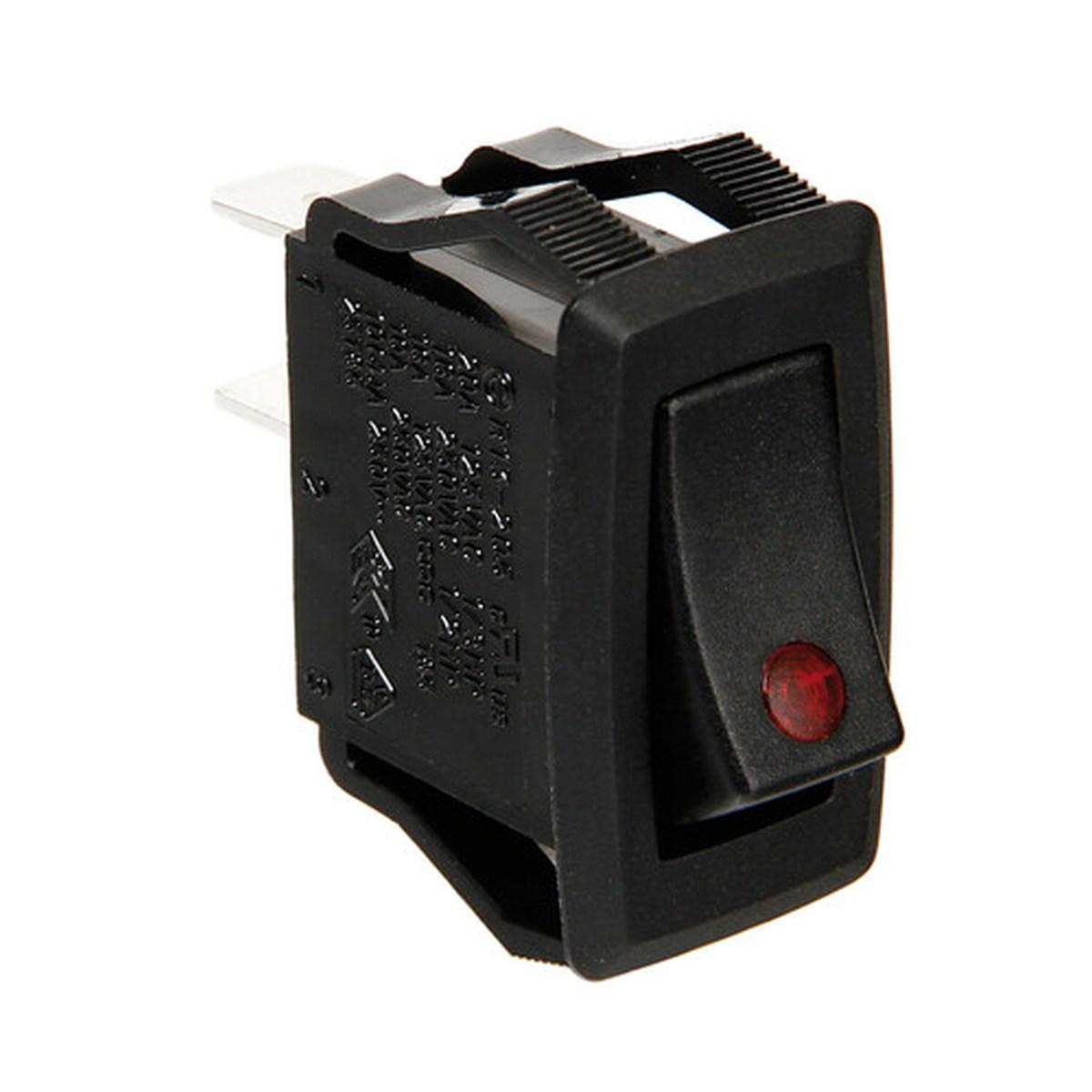 Micro interruttore con spia a Led - 12/24V - Rosso