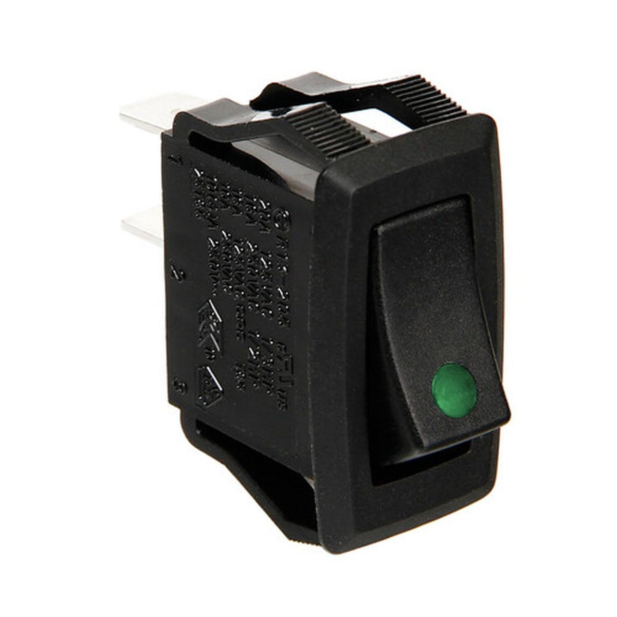 Interruttore con led - 12/24V - Verde