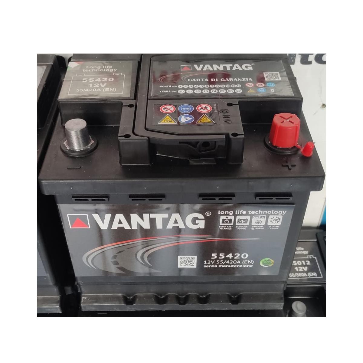 VANTAG BATTERIA 55 AH spunto 420 FIAT RENAULT