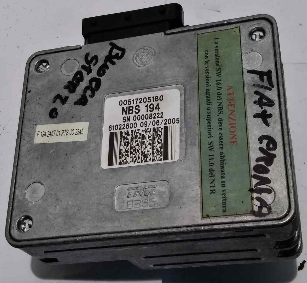 BLOCCASTERZO FIAT CROMA 2005/10 00517205180<br />