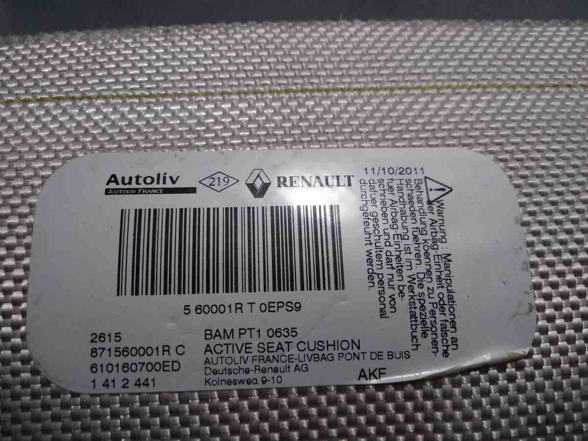 AIRBAG SEDILE INFERIORE SX RENAULT MEGANE 1.5 DCI 2012  <br />