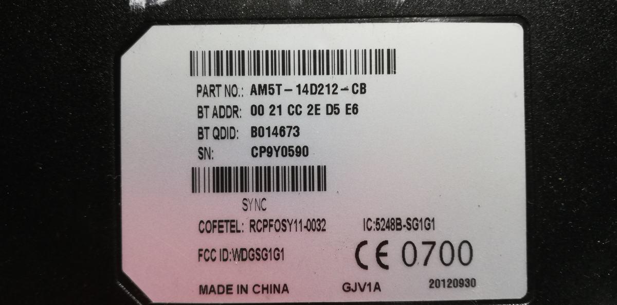 CENTRALINA BLUETOOTH FORD B MAX 2015 1.6 TDI AM5T14D212CB<br /><br /><br />