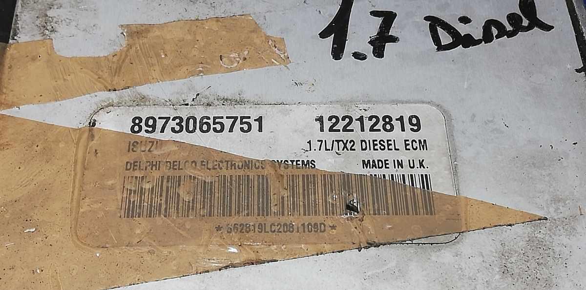 CENTRALINA MOTORE OPEL ASTRA H 1.7 D 8973065751<br /><br /><br />