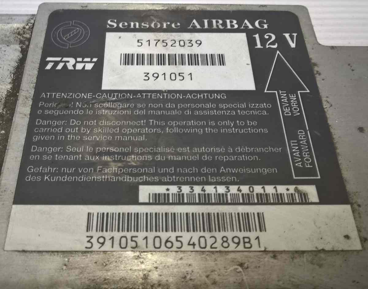 centralina airbag fiat idea 51752039<br />
