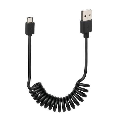 Cavo a spirale Usb Usb Type-C - 100 cm - Nero