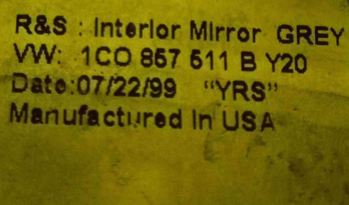 specchietto retrovisore interno volkswagen new beetle 1co857511by20