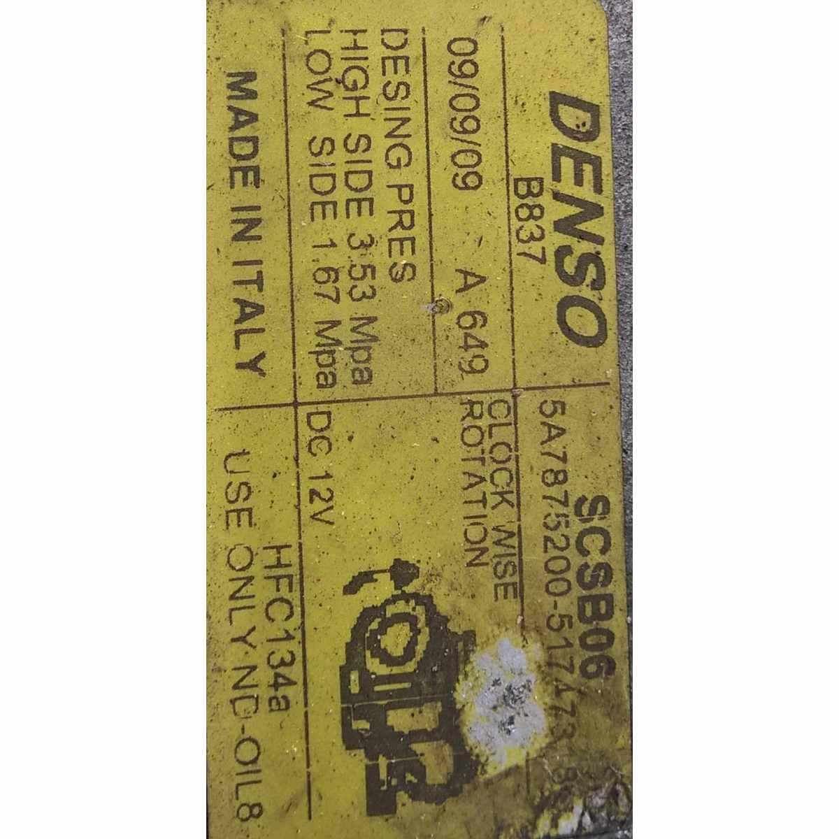 compressore aria condizionata fiat panda 2007 000517473180