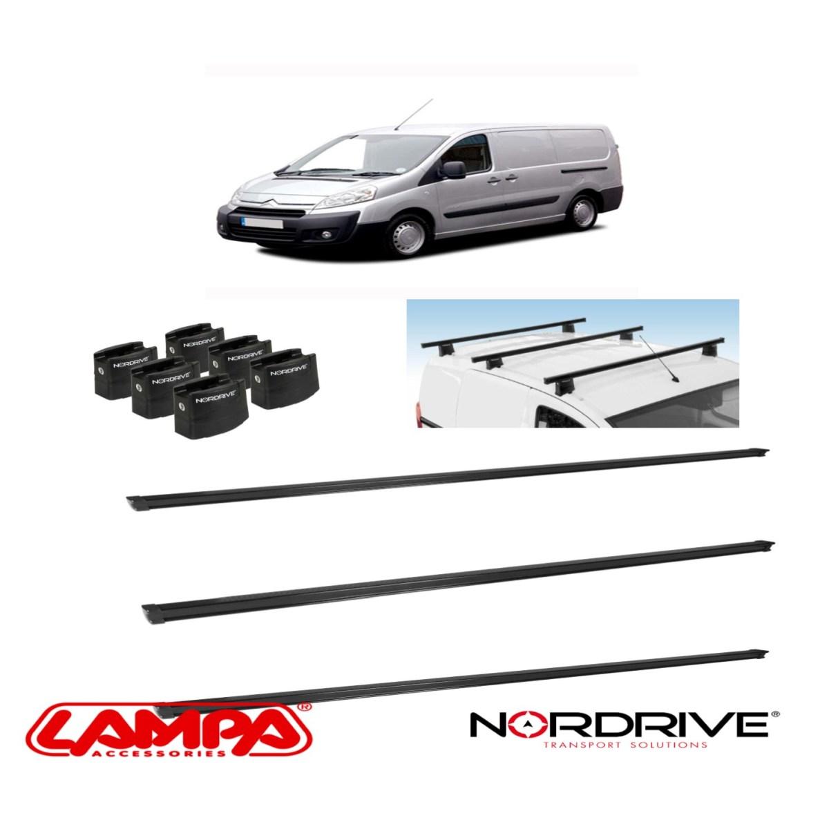 barre portatutto citroen jumpy dal 2007 al 2016 3 barre professionali