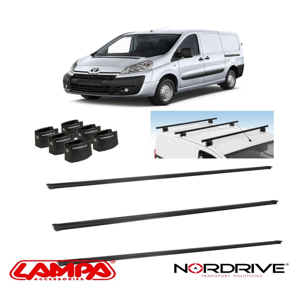 barre portatutto toyota proace dal 2013 al 2016 3 barre professionali