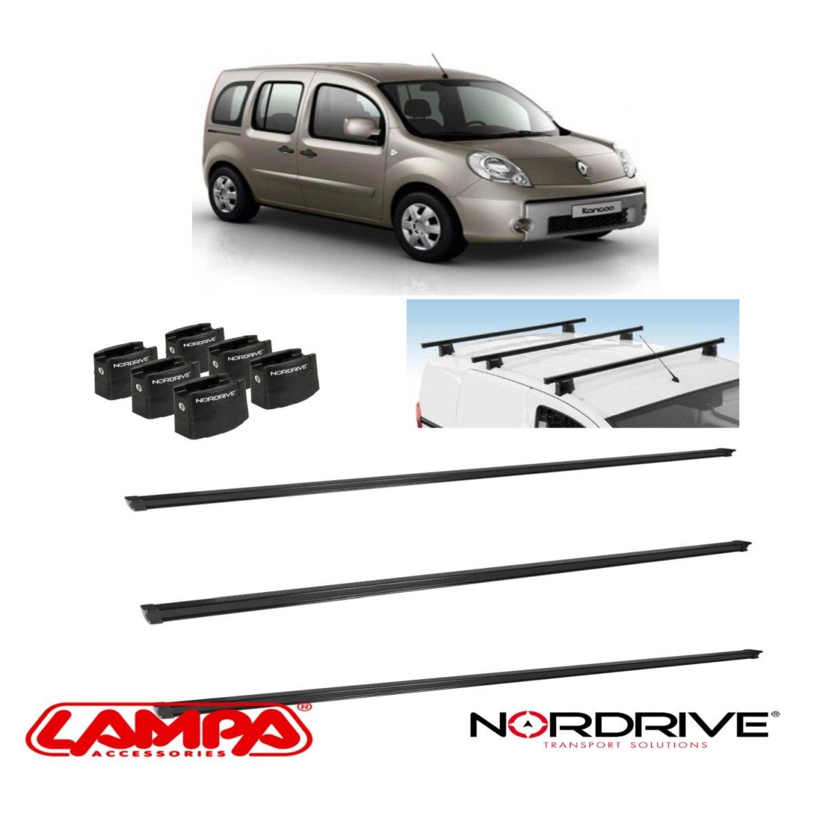 barre portatutto renault kangoo expres maxi dal 2008 nordrive 3 barre professionali