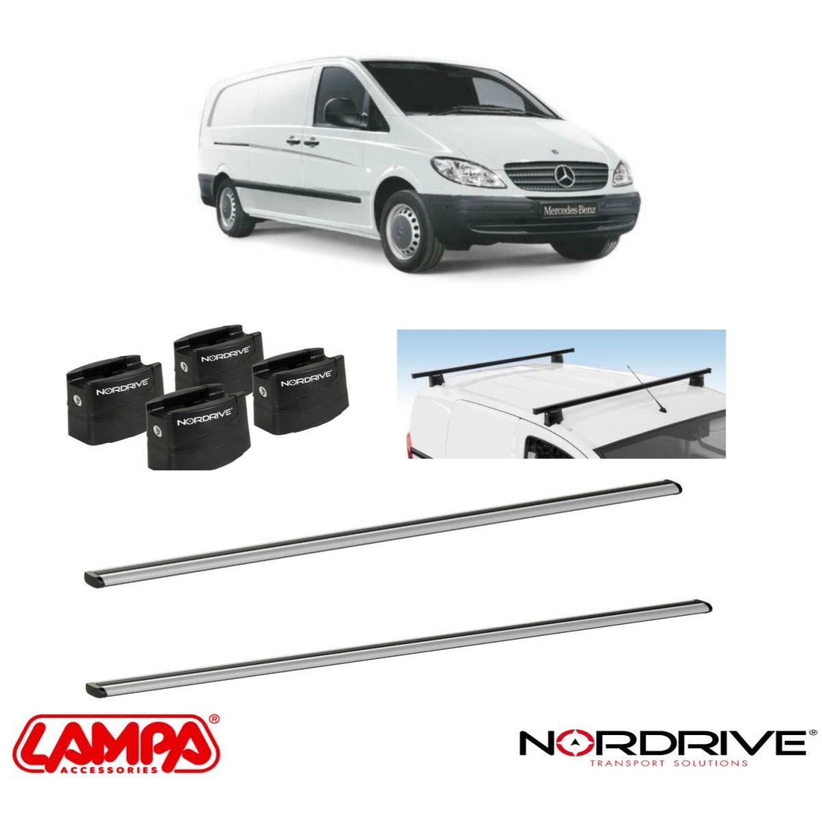 barre portatutto mercedes vito dal 2003 al 2010 nordrive 2 barre portatutto