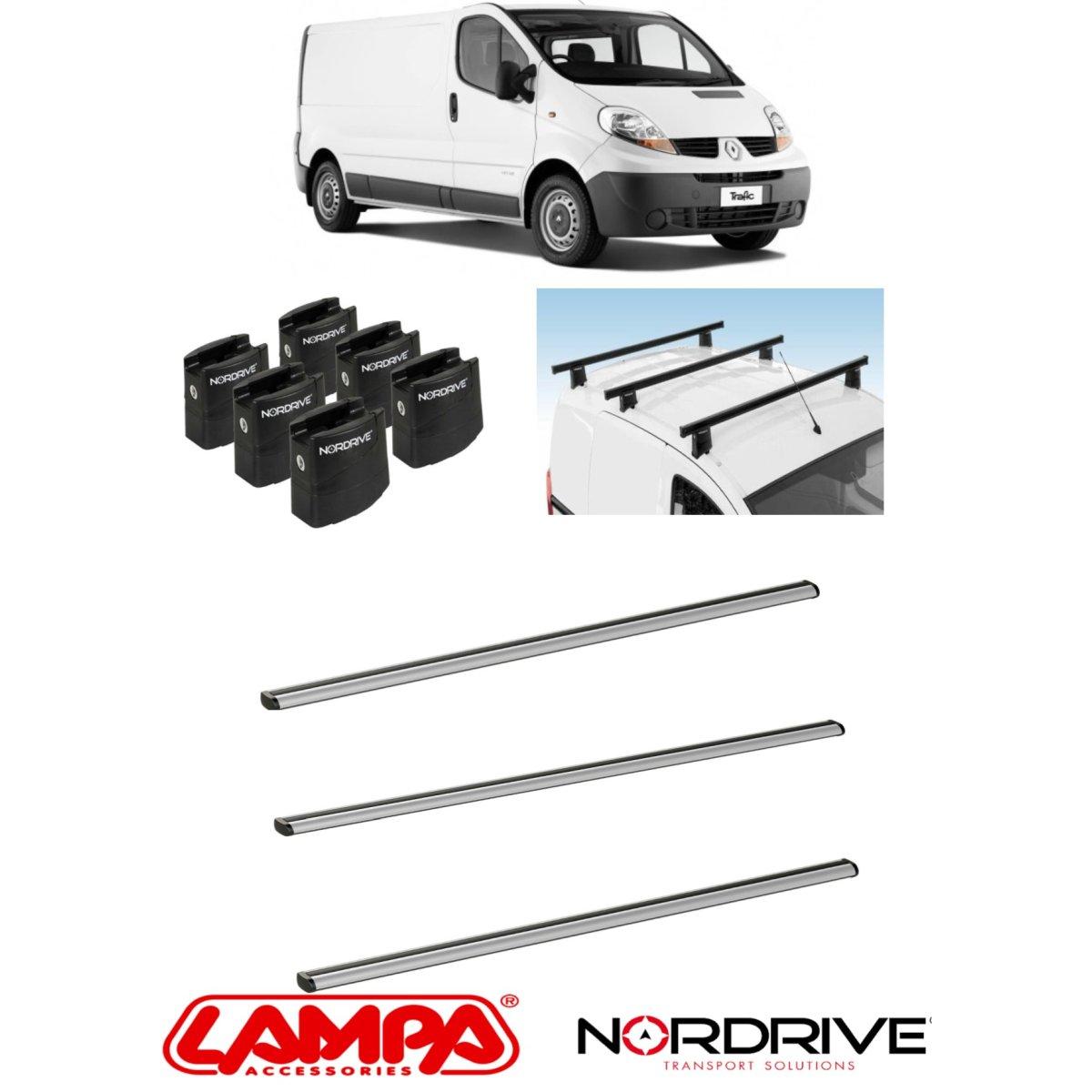 barre portatutto renault trafic dal 2014 nordrive 3 barre provfessionali