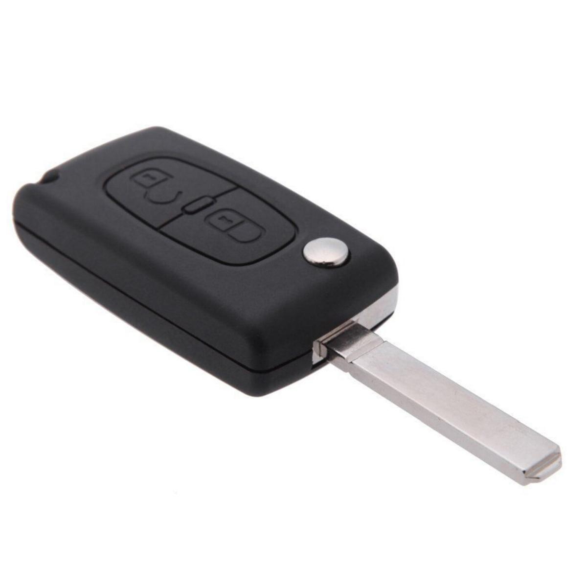 chiave guscio telecomando 2 tasti chiavi auto citroen c1 c2 c3