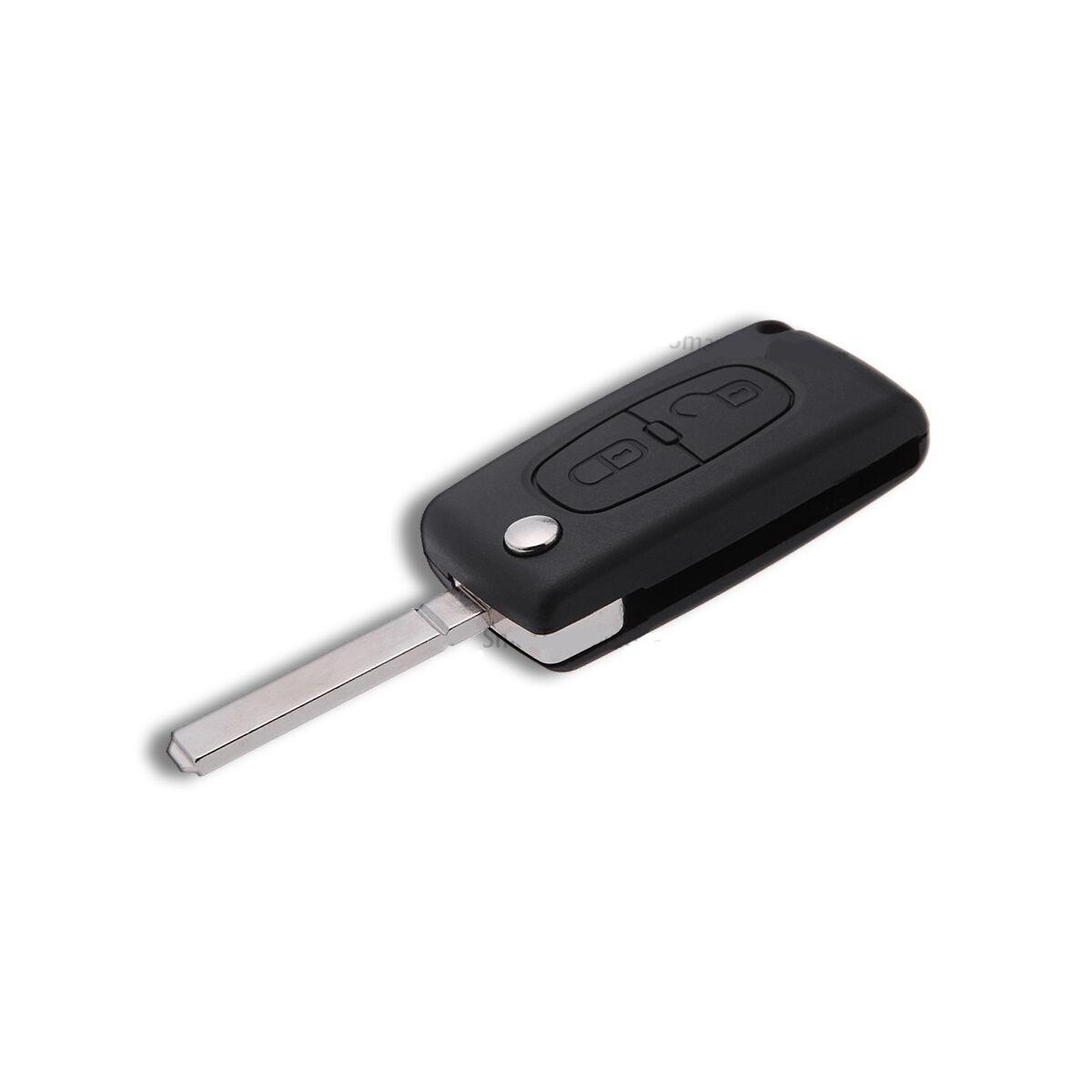 chiave guscio telecomando 2 tasti chiavi auto citroen c1 c2 c3