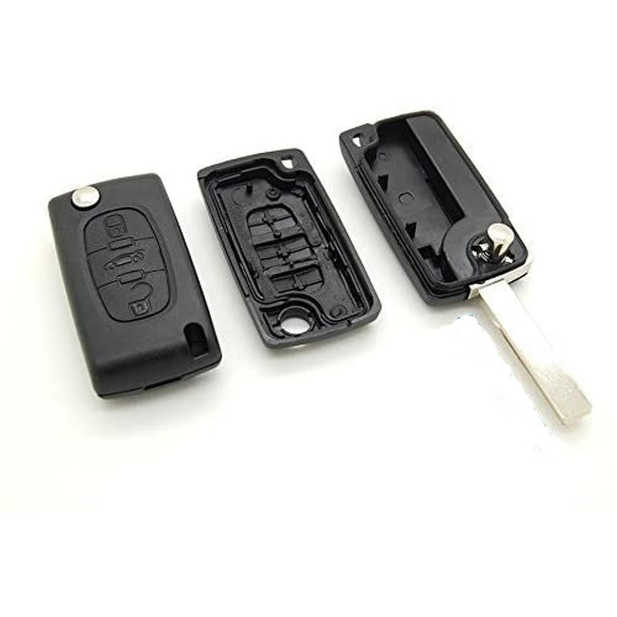 chiave guscio telecomando 3 tasti chiavi auto citroen c1 c2 c3