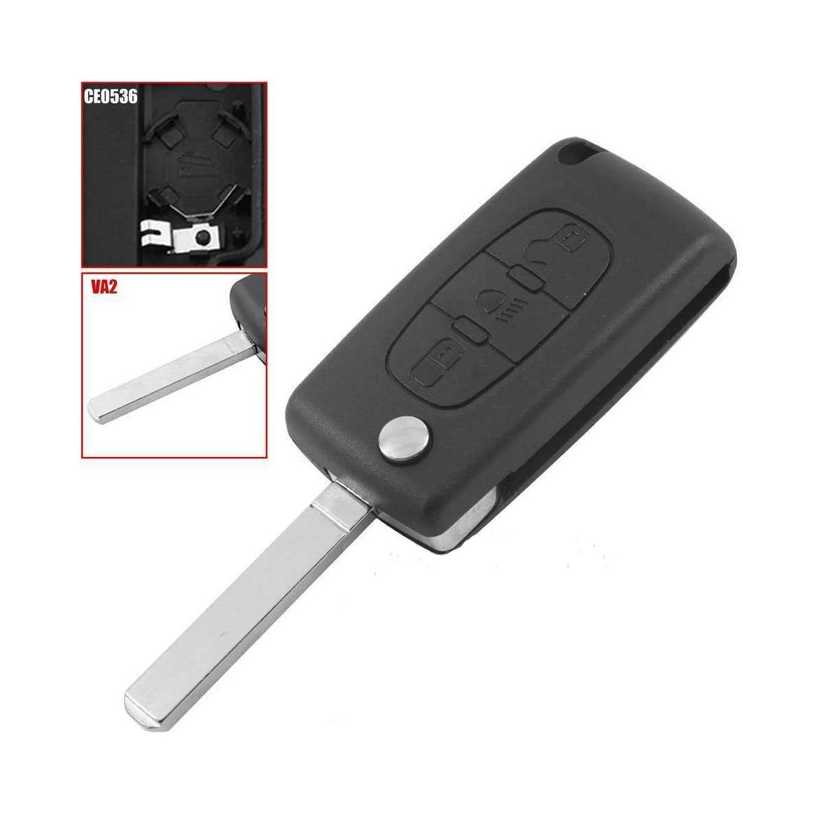 chiave guscio telecomando 3 tasti chiavi auto citroen c1 c2 c3