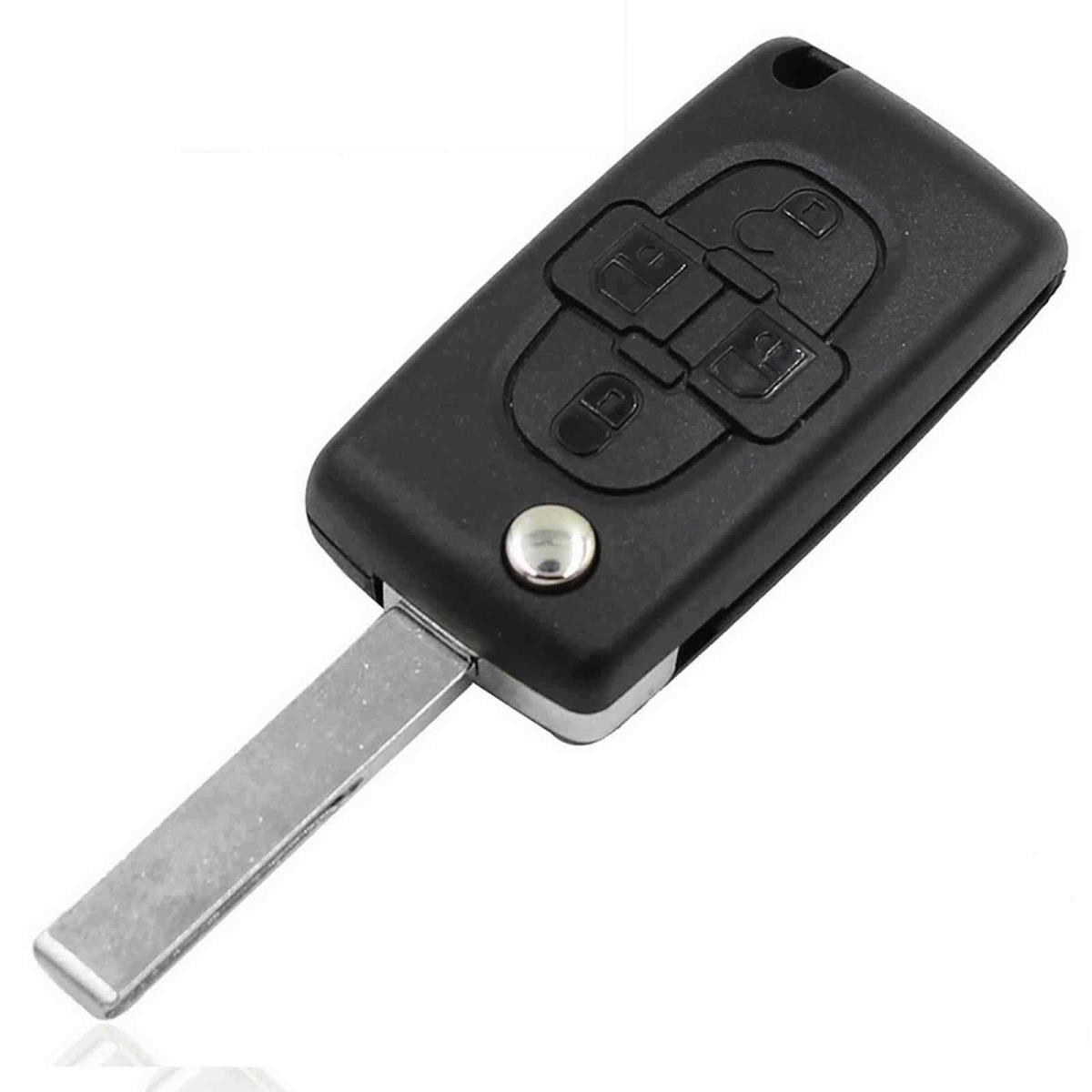 chiave guscio telecomando 4 tasti chiavi auto citroen c1 c2 c3
