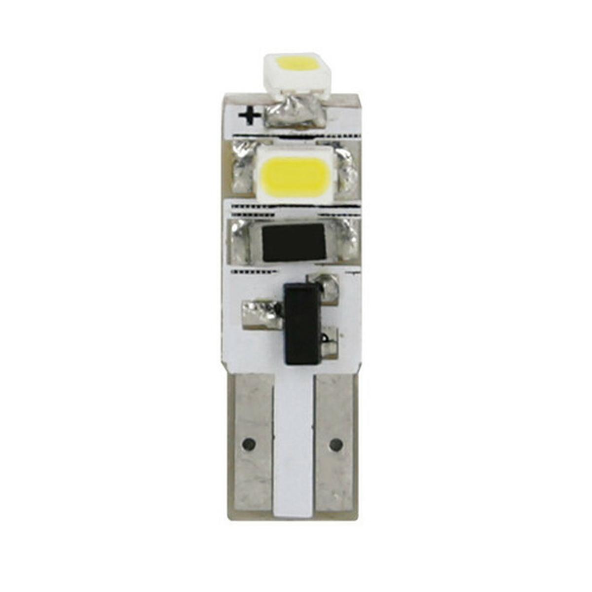Hyper-Led 3 - 3 SMD x 1 chip - (T5) - W2x4,6d - 12V - D/Blister - Bianco - Doppia polarità