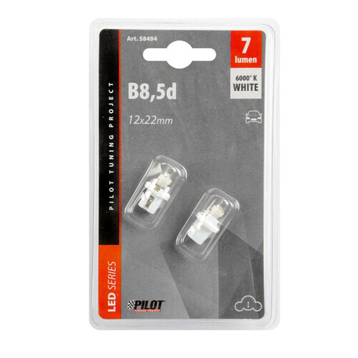 Lampada cruscotto 1 Led - B8,5d - 12V - D/Blister - Bianco