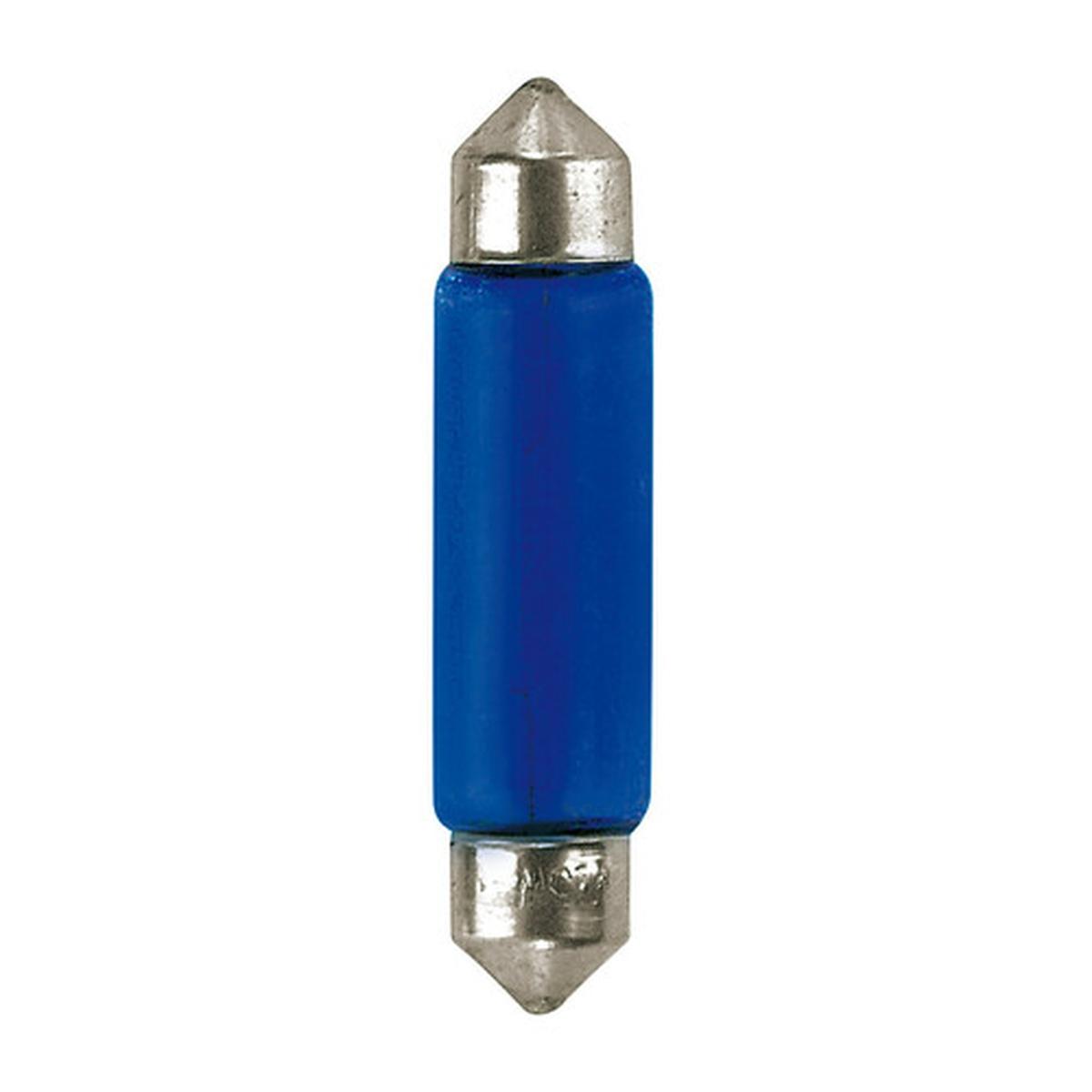 Blue Dyed Glass, Lampada siluro - 11x44 mm - 15W - SV8,5-8 - 12V - D/Blister