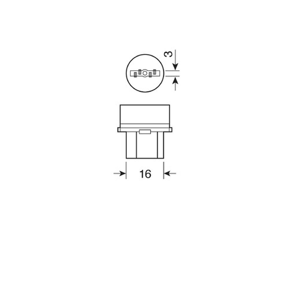 12V Lampada con zoccolo vetro - W21/5W - 21/5W - W3x16q - 2 pz - D/Blister