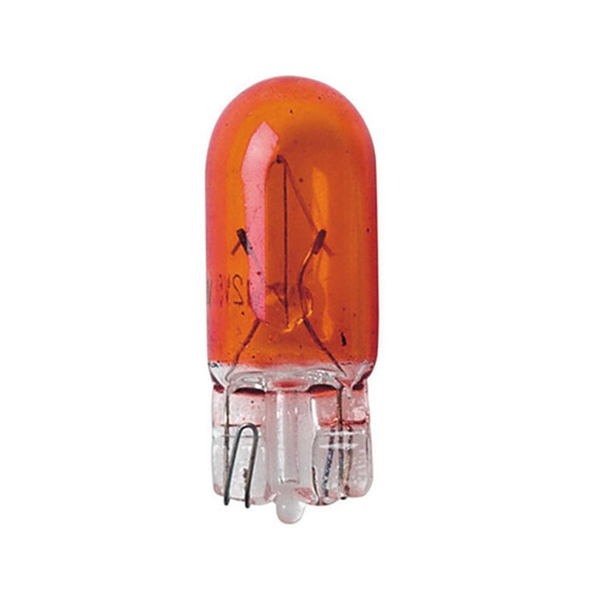 12V Lampada con zoccolo vetro - WY5W - 5W - W2,1x9,5d - 2 pz - D/Blister - Arancio