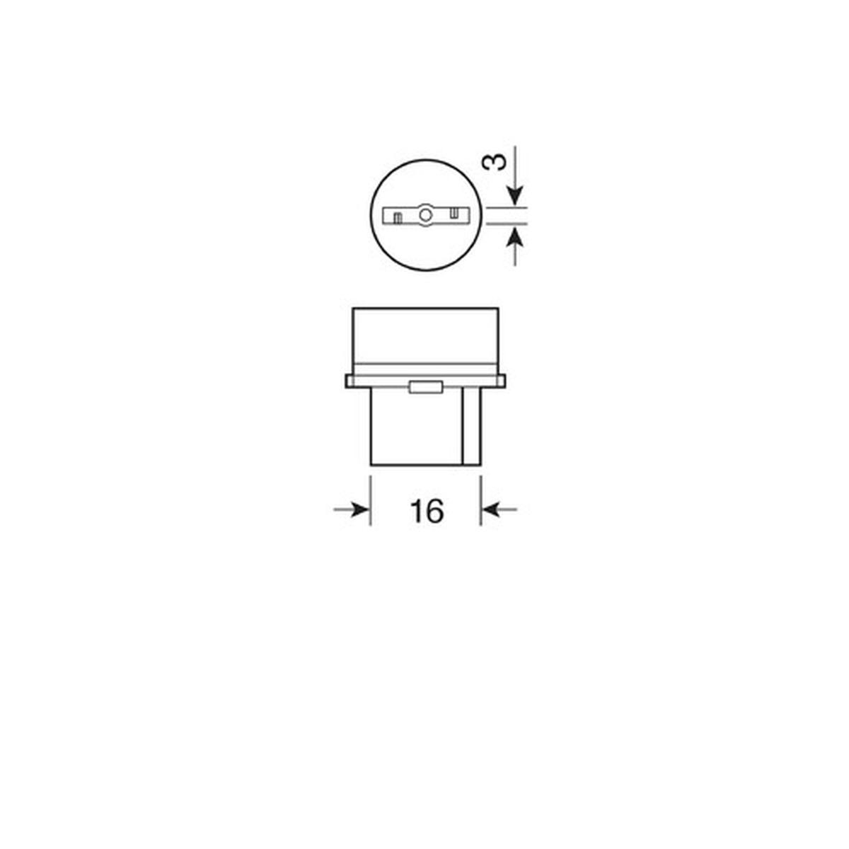 12V Lampada con zoccolo vetro - WY21W - 21W - W3x16d - 2 pz - D/Blister - Arancio