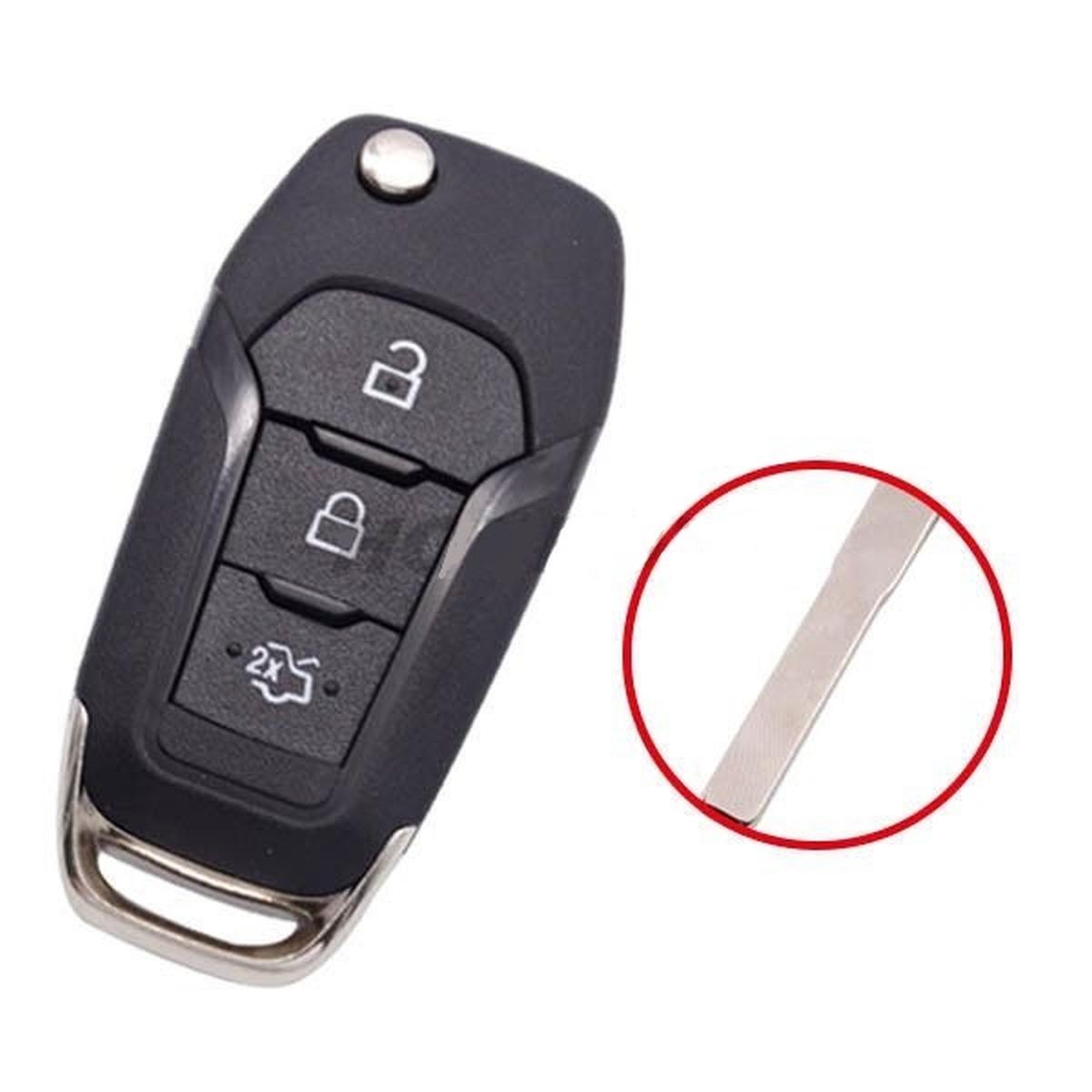 chiave guscio telecomando 3 tasti chiavi auto ford fiesta focus mondeo fusion fiesta ka kuga b-max s-max c-max