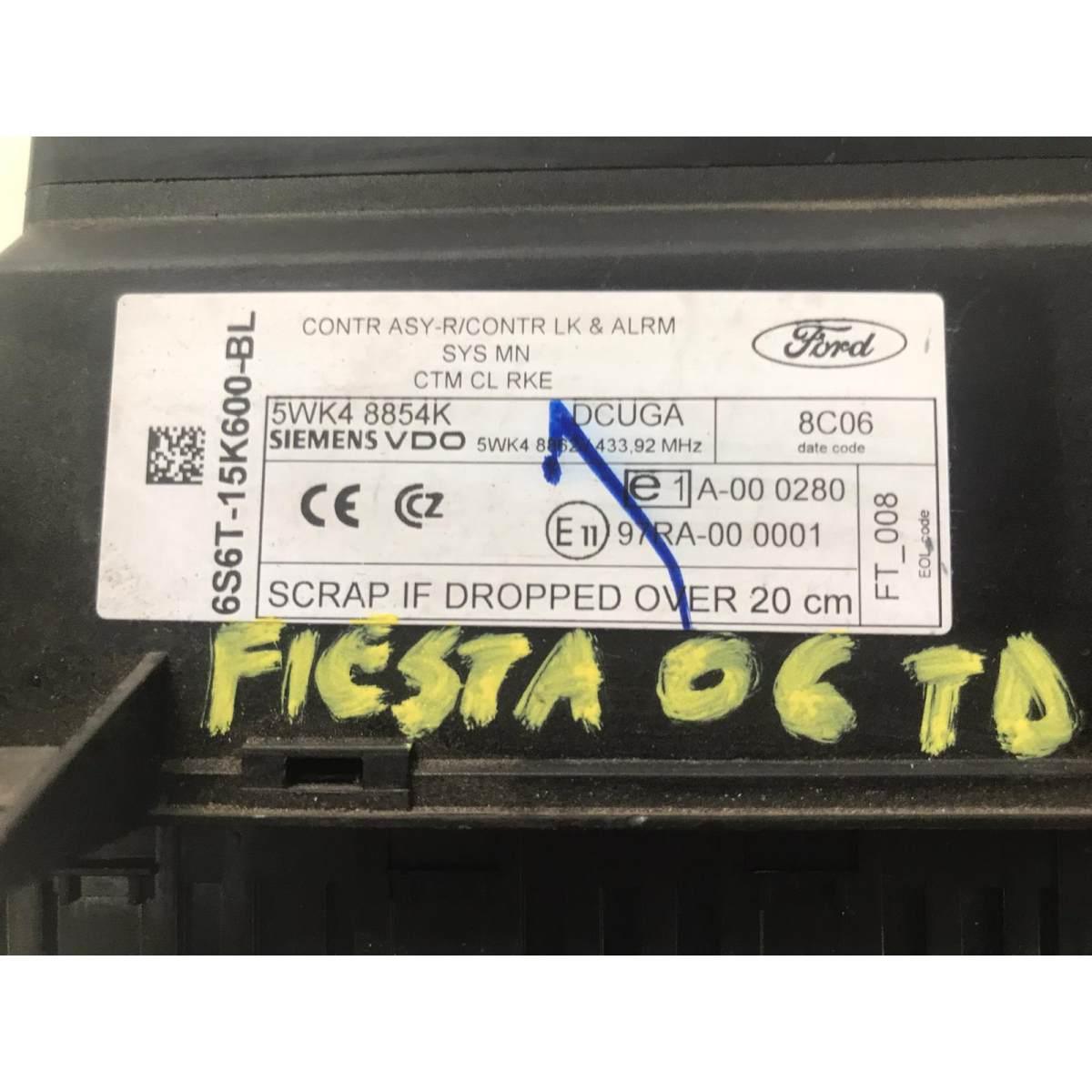 centralina comfort ford fiesta 2006 6s6t15k600bl