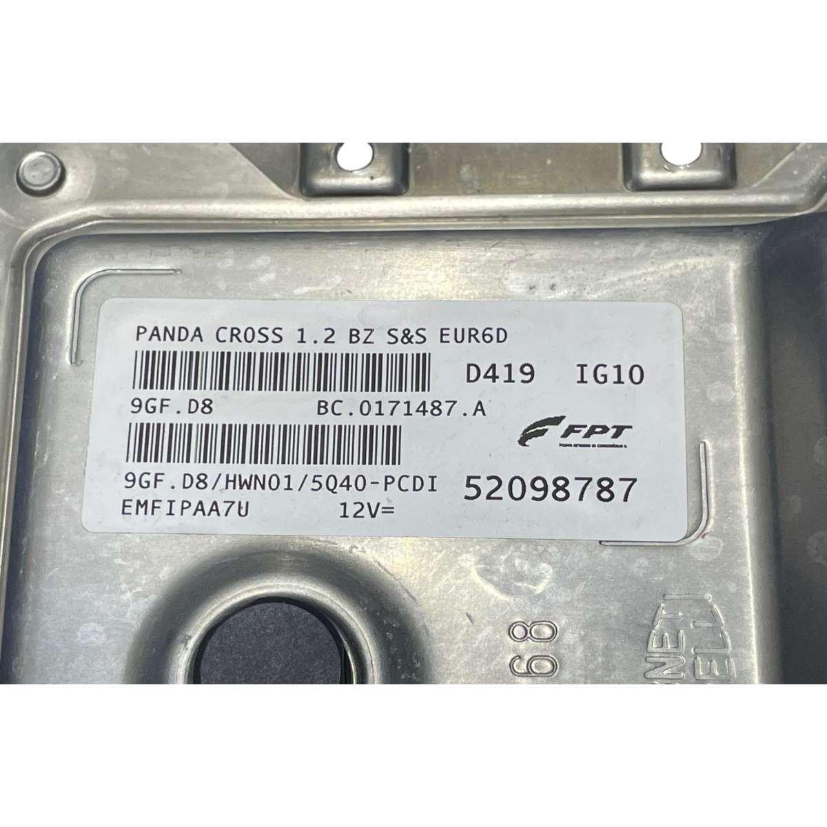 centralina motore fiat panda cross 1.2 bz dal 2012 52098787 ig10 ricondizionata vergine