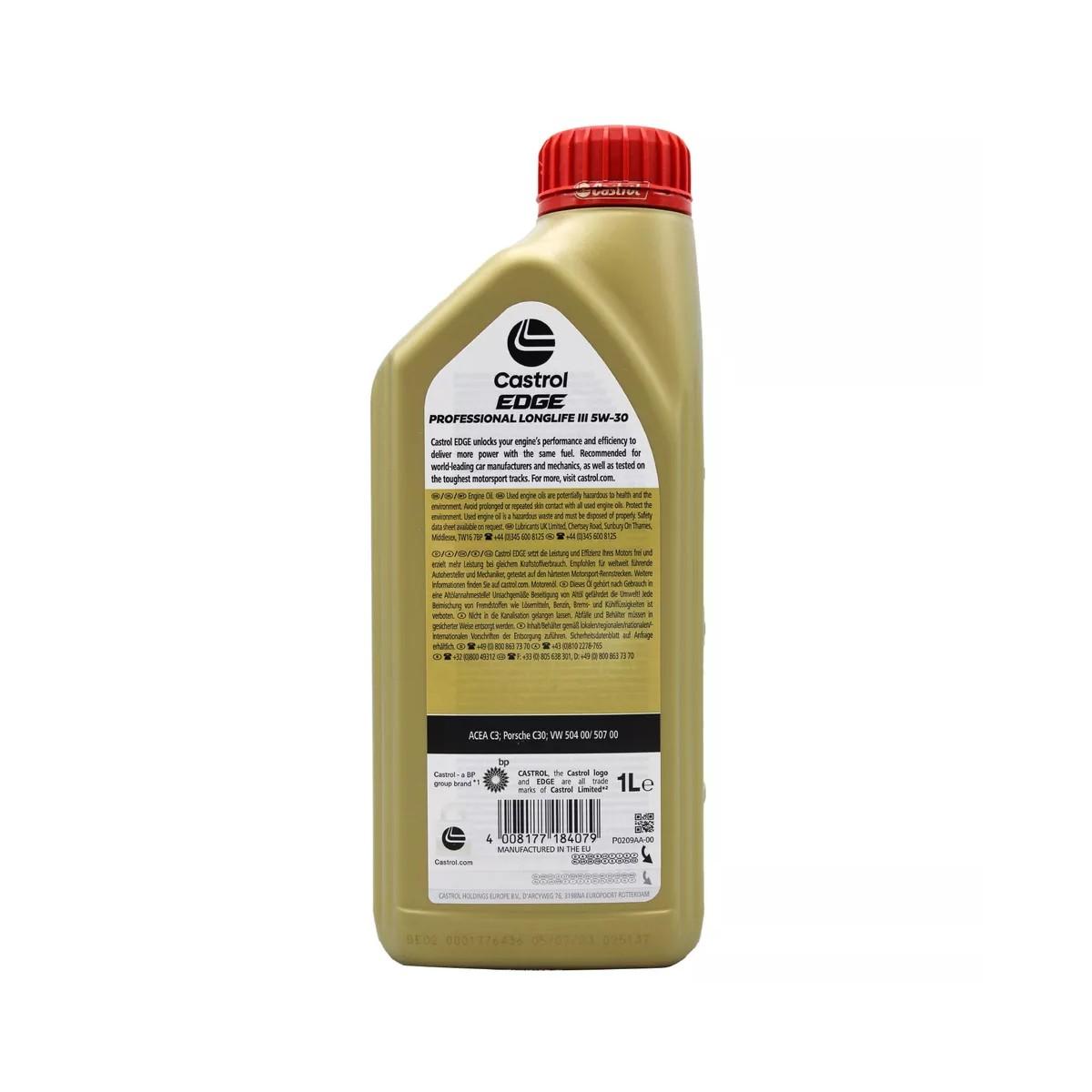 5 litri OLIO MOTORE CASTROL EDGE TITANIUM FST LONGLIFE III 5W30