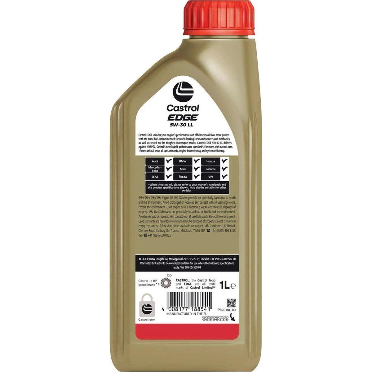 Olio motore auto lubrificante Edge 5W30 LL Long Life Titanium 1L