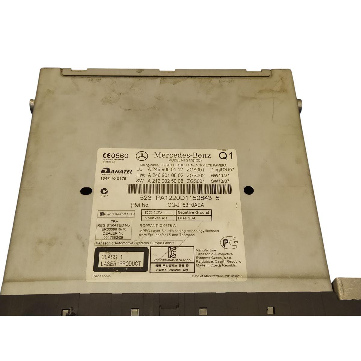 autoradio mercedes classe b w246 2014 A2469000112