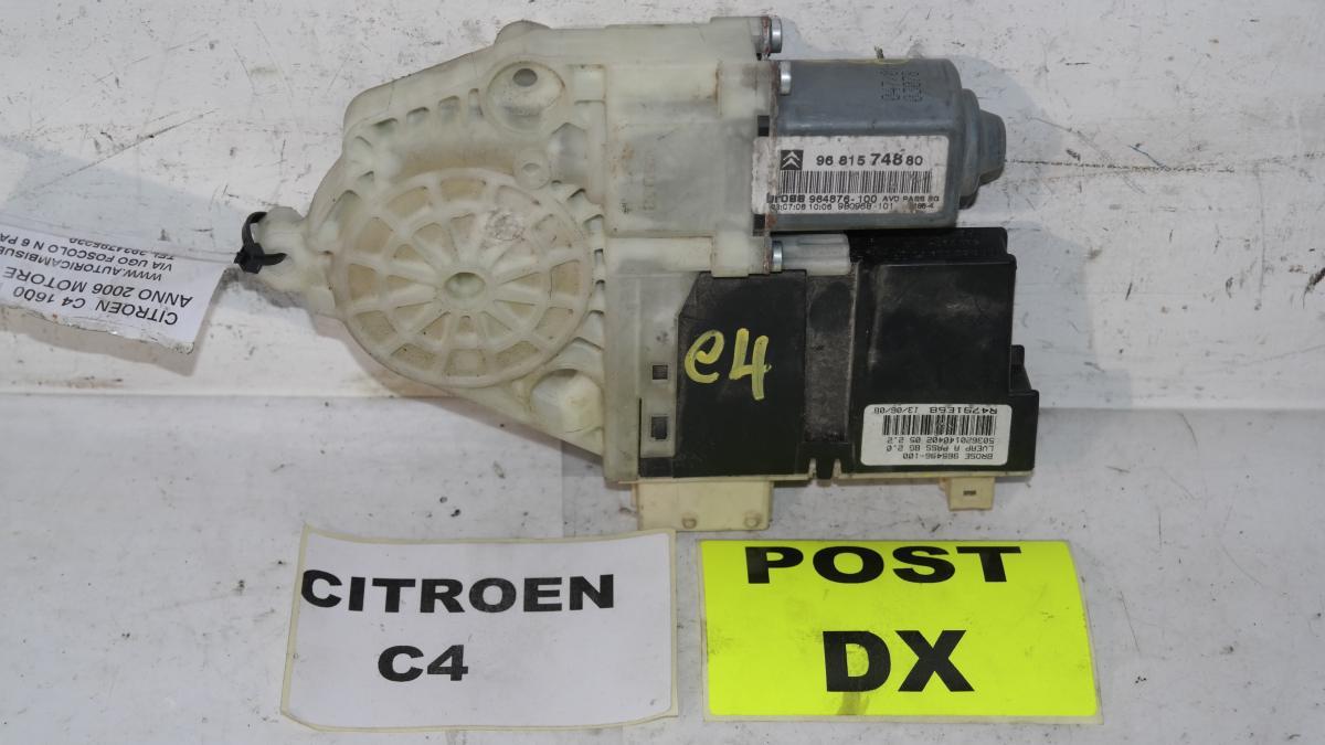 Citroen c4 9681574880 motorino alzavetro post dx