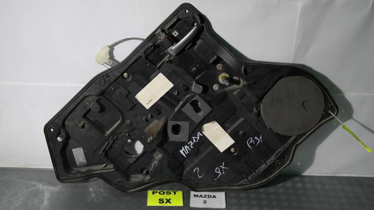 Mazda 2 pannello portiera e alzavetro manuale posteriore sx