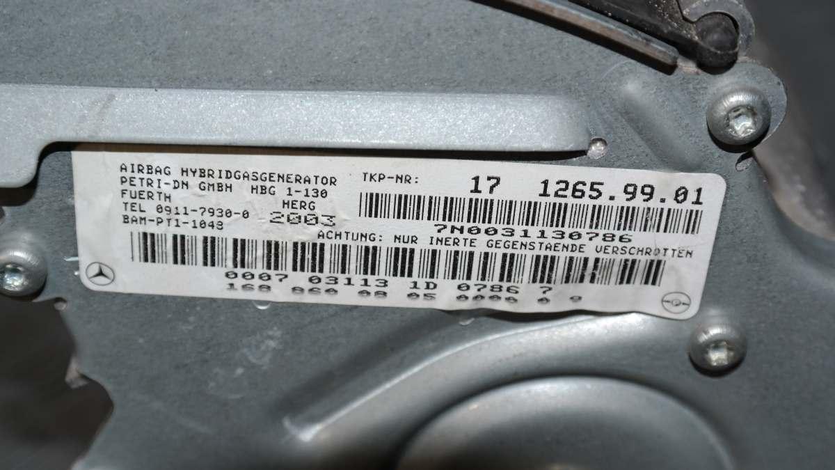 Mercedes classe a dal 1998 al 2004 airbag passeggero