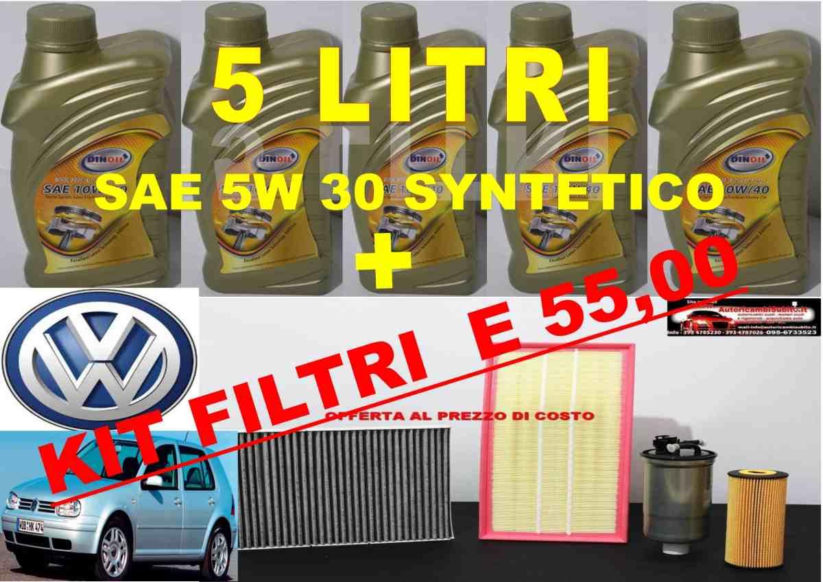 Kit tagliando +5 litri olio motore golf 4 1900 tdi