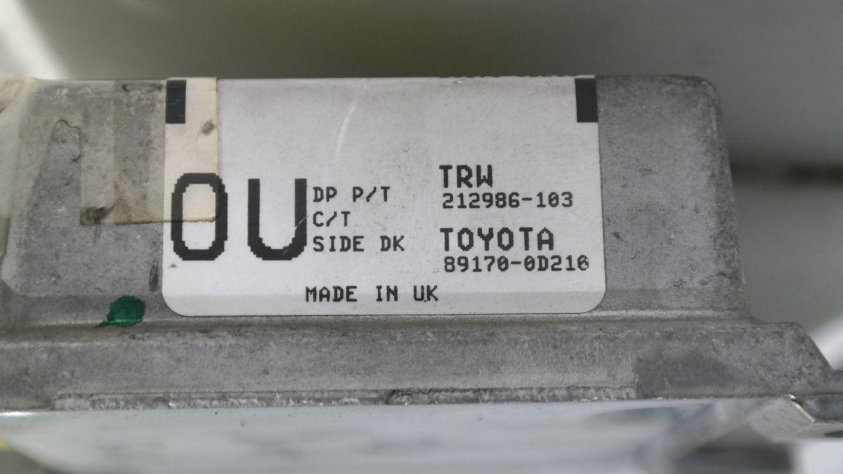 Toyota yaris 1300 bz 212986103 / 891700d216 centralina airbag