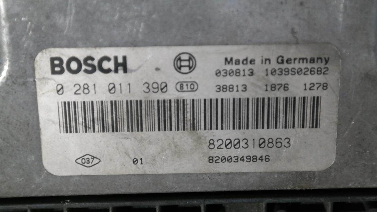 0281011390 RENAULT SCENIC 2a SERIE CENTRALINA MOTORE BOSCH