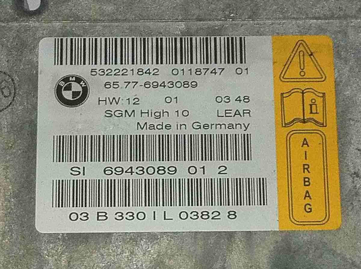 532221842 CENTRALINA  AIRBAGBMW 530 2006 <br /><br />