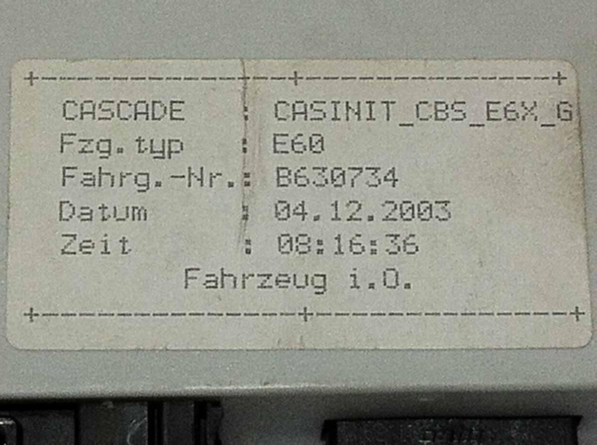 61356943851 APPARECCHIO DI COMANDO CAS BMW 530 2006 <br /><br /><br /><br />